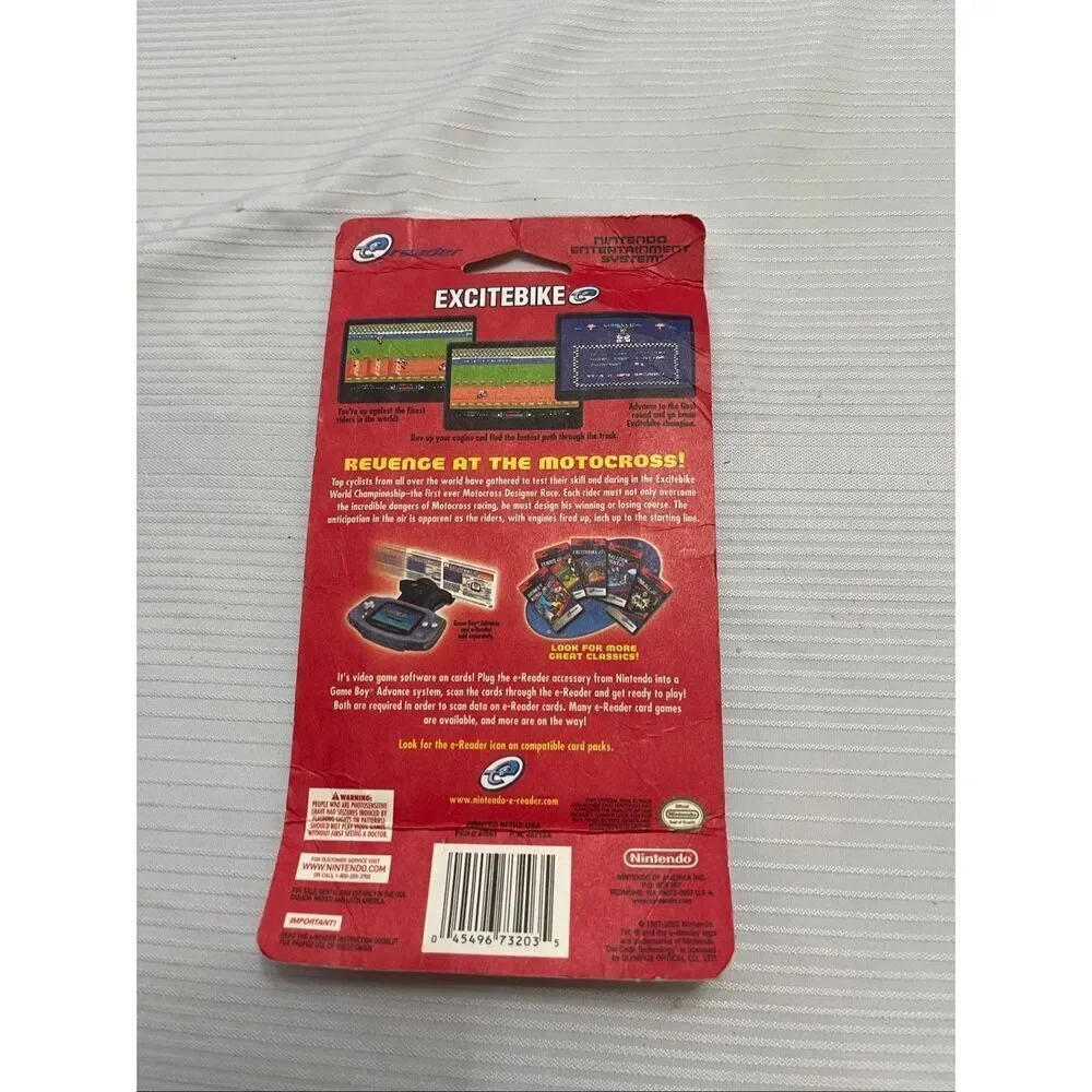 Excitebike E-Reader For Gameboy Advance Sealed